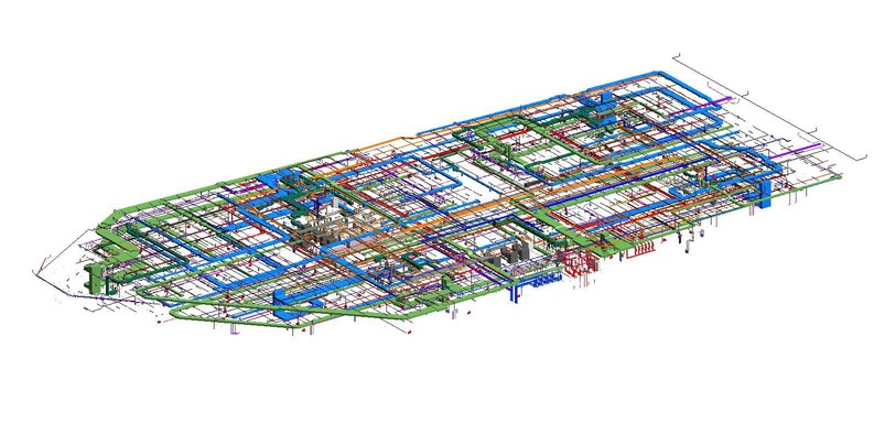 Mô hình hệ thống MEP phối hợp đa bộ môn