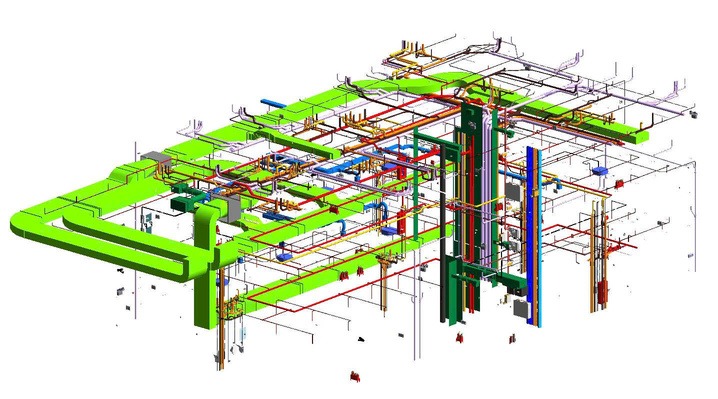 Mô hình BIM phối hợp khối đế của HTCONS